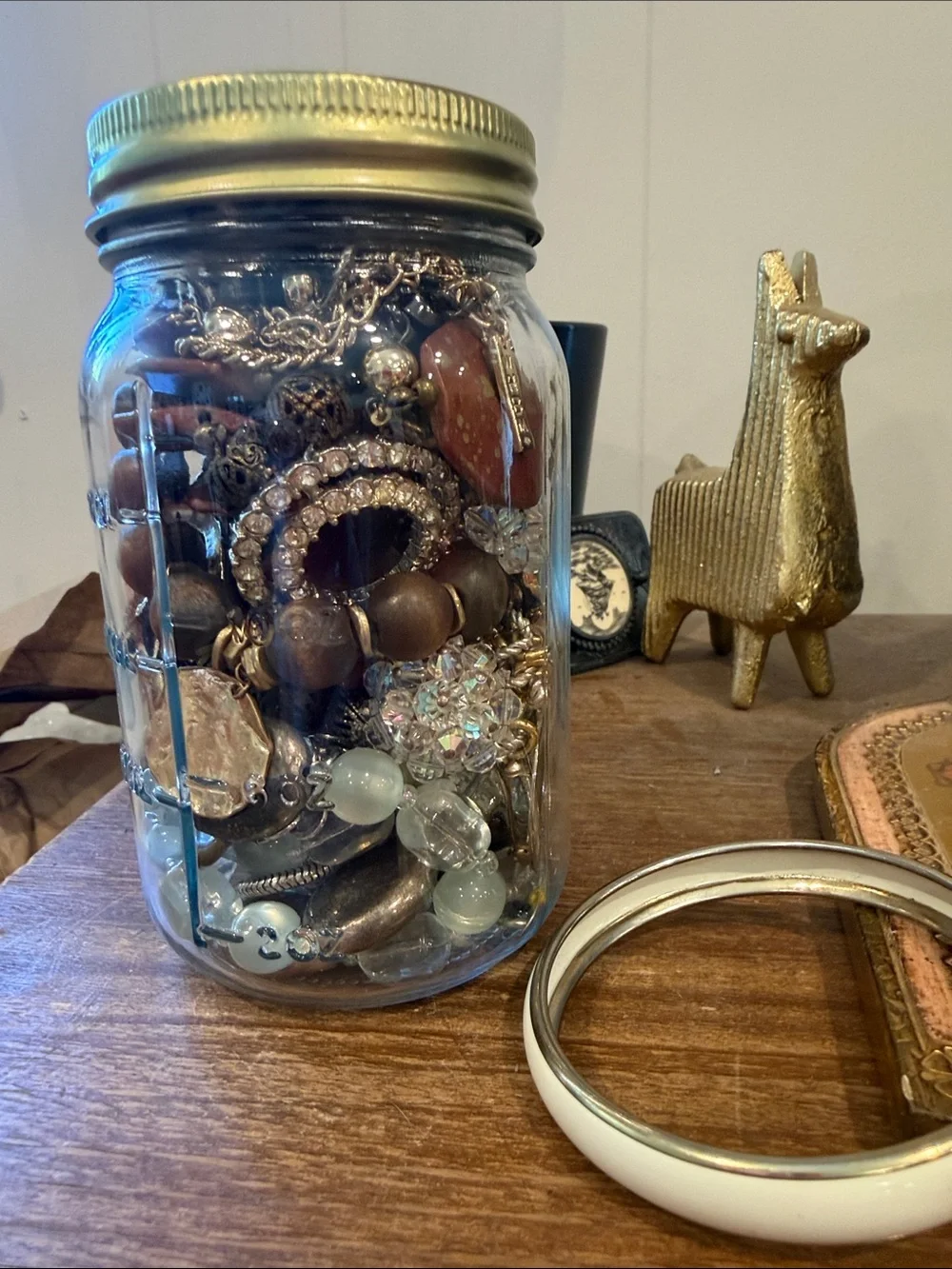 Ice Queen vintage beauty queen with earthy warmth mystery jewelry jar
